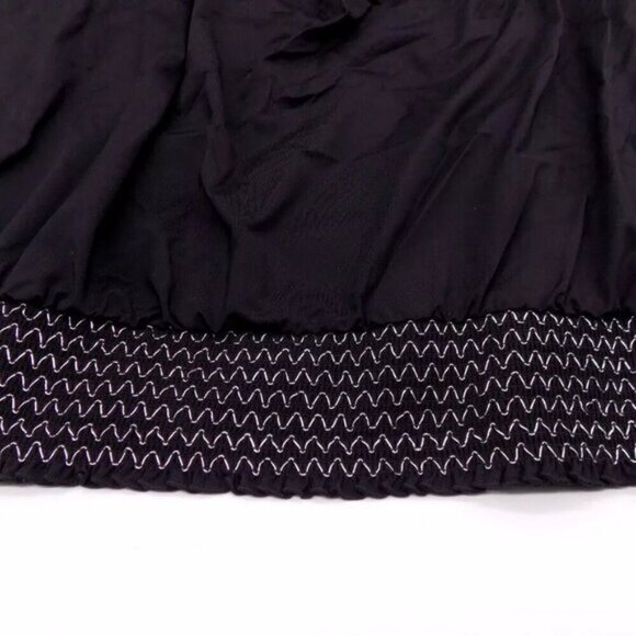 Coco Reef Tankini Swimsuit Top Black 36C Strapless Removable Straps Pleated - Picture 2 of 5